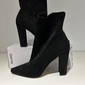ALDO Women's Black Suede Ankle Boots